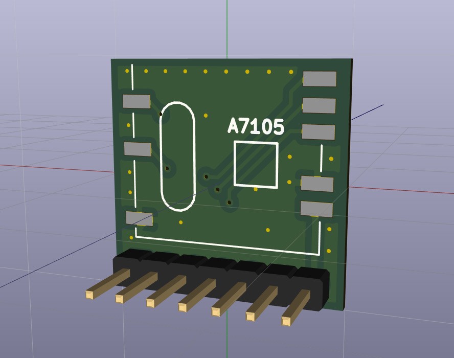 PCB desnuda para módulo RF A7105 XL7105-SY-B — referencia ascendente