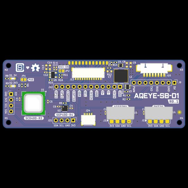 AQEYE-SB-D1 R0.1 Trägerplatine für Luftqualitätssensoren – Upstream-Referenz