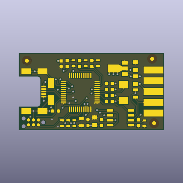 Adaptador USB-CAN candleLight v1.1 - PCB desnudo - vista superior del PCB desnudo