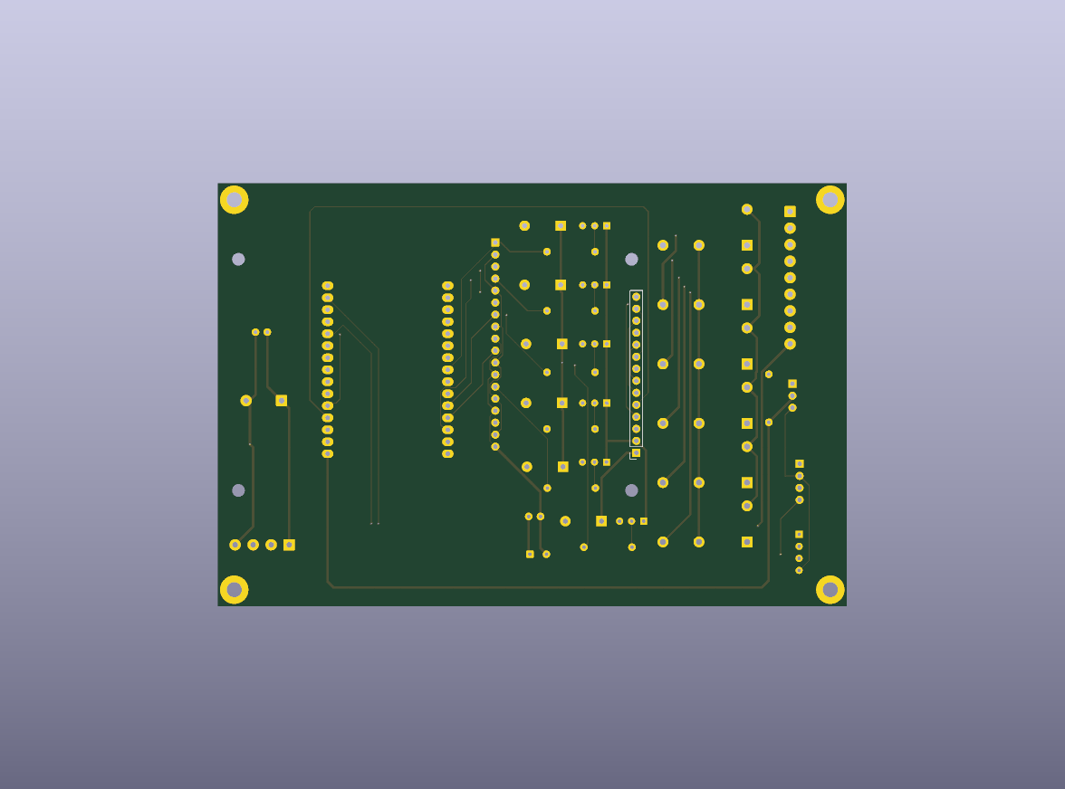 ESP32 Smart Thermostat Controller Bare PCB - bottom bare PCB view