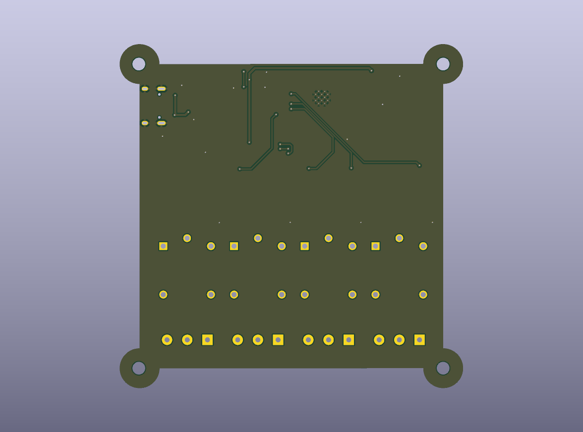 ESP32 WiFi 4-Channel Relay Controller Bare PCB - bottom bare PCB view