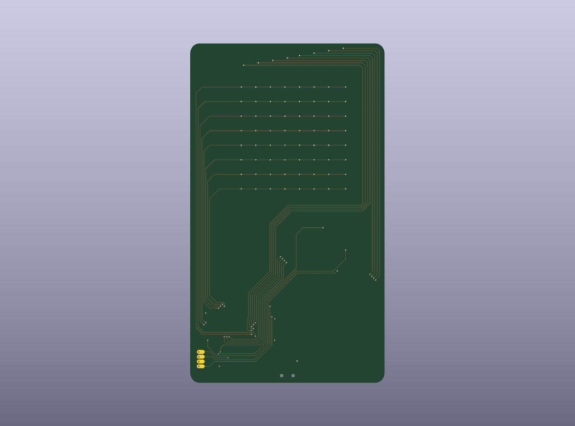 Gamify V3 LED Matrix Game Card Bare PCB - bottom bare PCB view