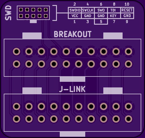 J-Link SWD JTAG Header Adapter Bare PCB — upstream reference