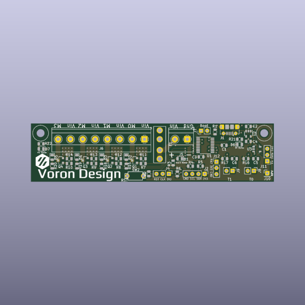 Klipper Expander Heater and Fan Controller Bare PCB - top bare PCB view