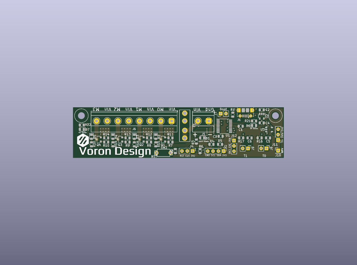 Klipper Expander Heater and Fan Controller Bare PCB - top bare PCB view
