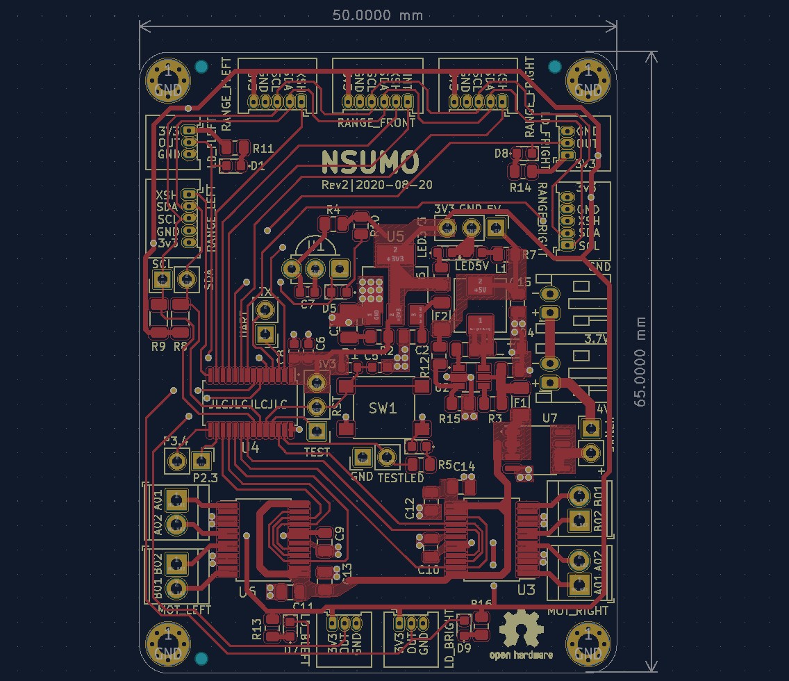 Nsumo Rev2 MSP430 Sumobot コントローラー基板(ベアPCB)—アップストリームリファレンス