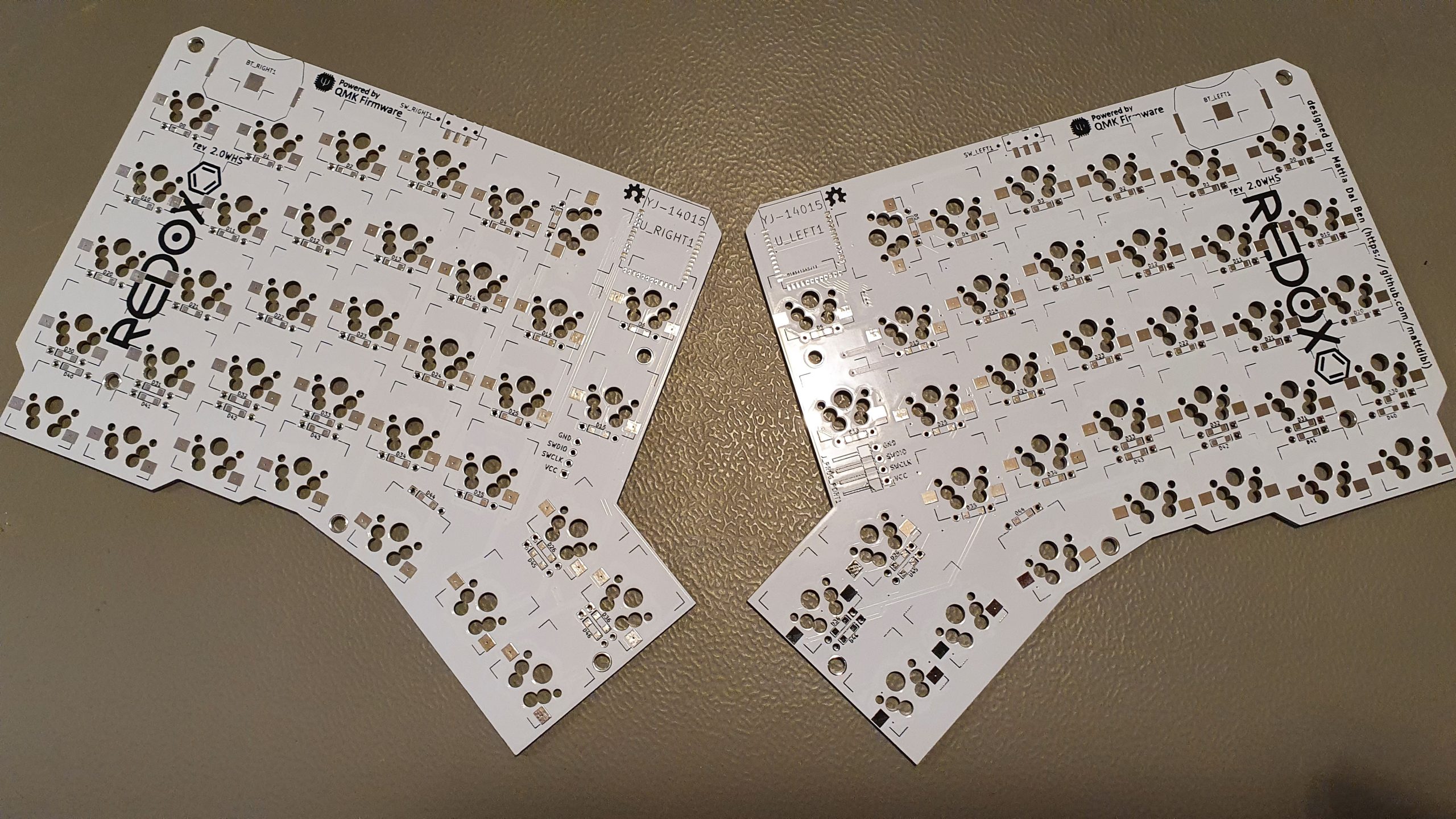 Redox Wireless rev2.0WHS hot-swap keyboard bare PCB pair