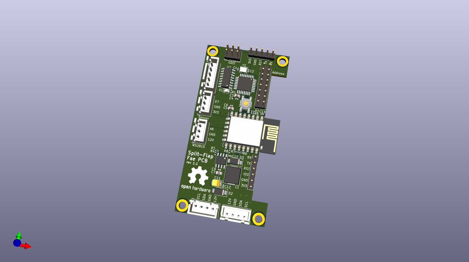 Split-Flap Fae Display Controller Bare PCB — Upstream-Referenz