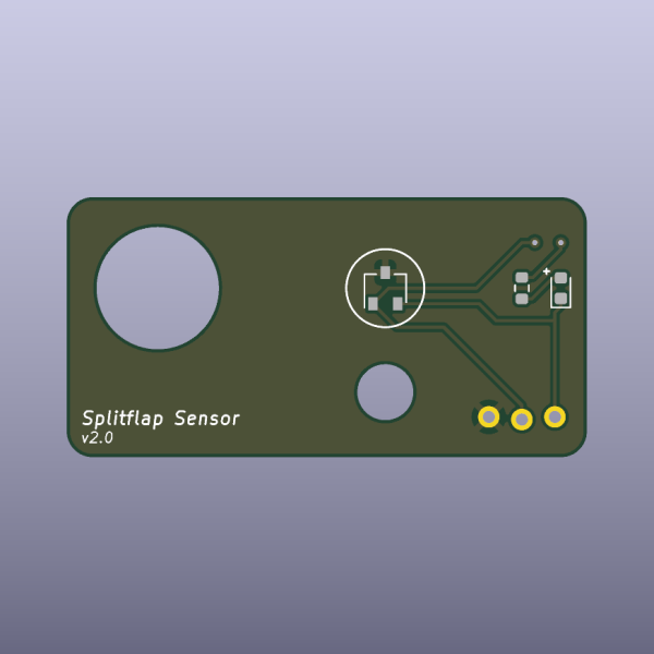Split-Flap V2 Hall Sensor Bare PCB - top bare PCB view