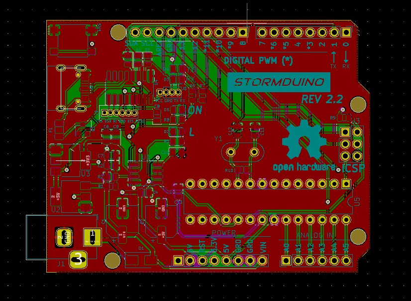 Stormduino Rev2.2 ATmega328P USB-C ベアPCB — アップストリームリファレンス