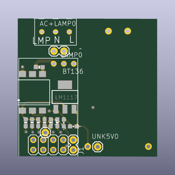 Switcher ESP8266 WiFi Power Switch Bare PCB - top bare PCB view