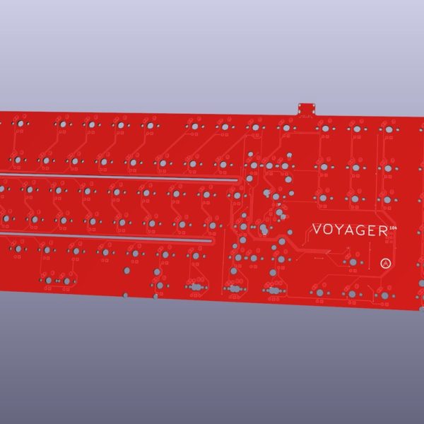 Placa de circuito impreso desnuda para teclado mecánico USB Voyager104 — referencia ascendente