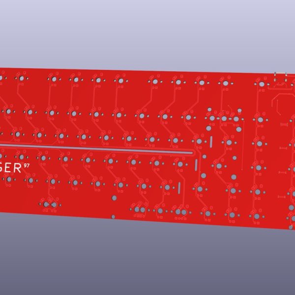Placa de circuito impreso desnuda para teclado mecánico USB Voyager97 — referencia ascendente