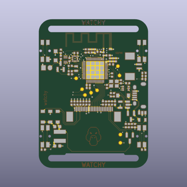 Watchy ESP32-S3 E-Paper Watch Mainboard Bare PCB - top bare PCB view