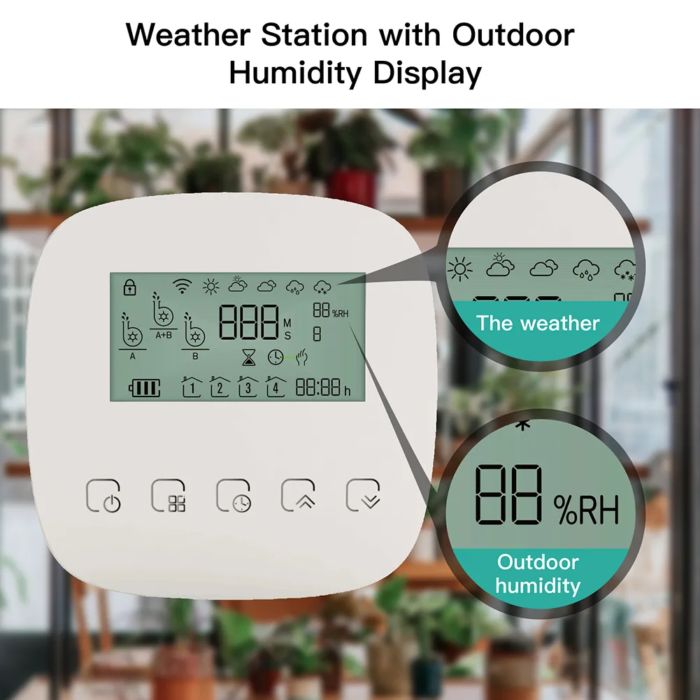 WIFI Automatic Micro Drip Irrigation Controller With Solar Panel Smart Water Timer For Indoor Plants With Alexa Google Home - Imagen 2