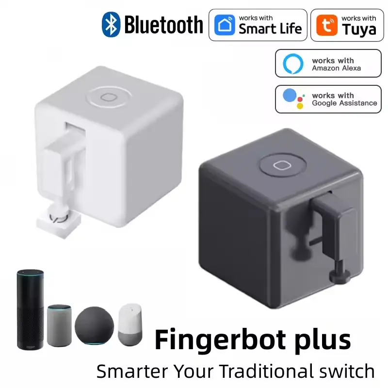 Smart Bluetooth Fingerbot - Wireless Switch Button Pusher for Smart Home, Voice Control via Alexa & Google Assistant