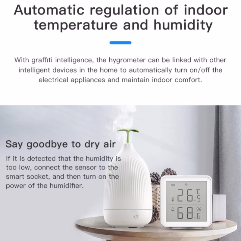 WiFi Temperature Sensor | Smart Humidity Monitor | Works with Alexa, Google Home & Tuya - Image 6