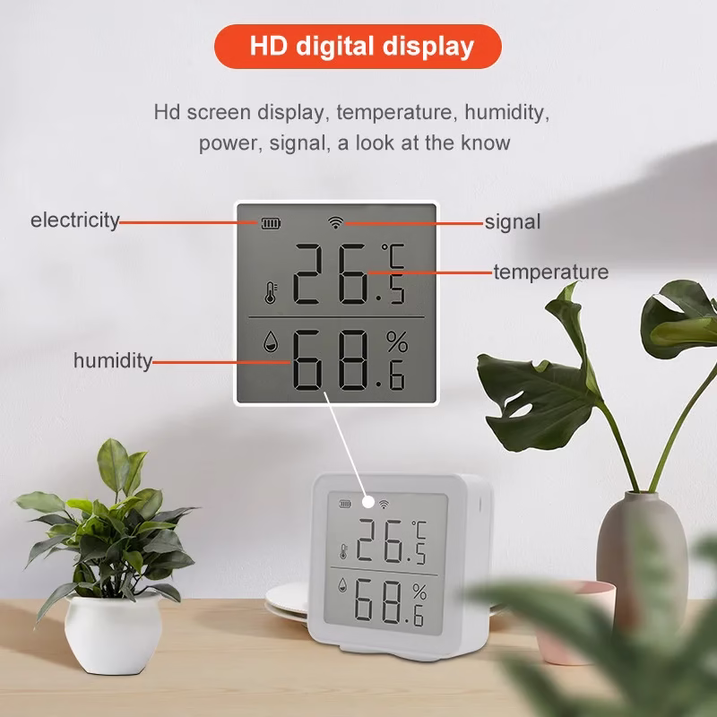 WiFi Temperature Sensor | Smart Humidity Monitor | Works with Alexa, Google Home & Tuya - Image 2