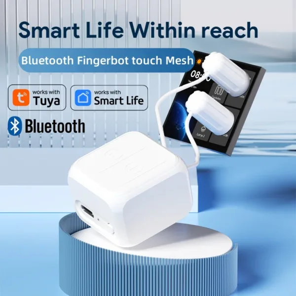Touchscreen-Fingerroboter, wiederaufladbar, Bluetooth-fähig, intelligente Fernbedienung mit Timer, Bildschirmklicker, unterstützt Alexa und Google Home Voice
