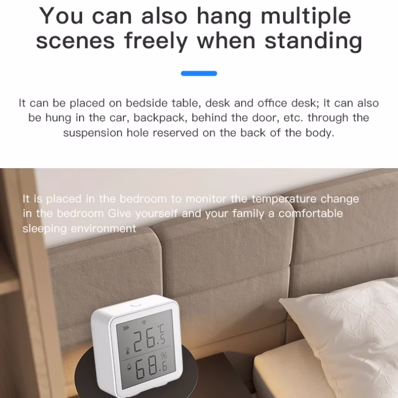 WiFi Temperature Sensor | Smart Humidity Monitor | Works with Alexa, Google Home & Tuya - Image 4