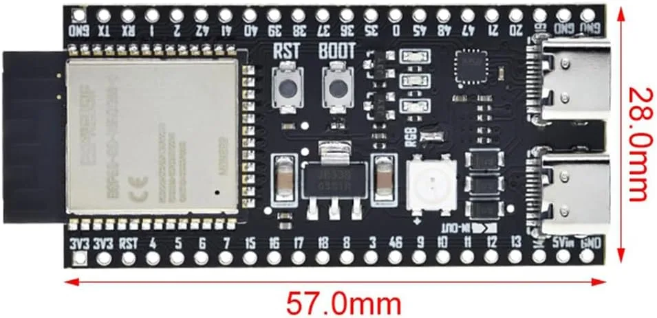 ESP32/ESP32-S3 WiFi+Bluetooth Internet Of Things Dual Type-C Development Board Core Board ESP32-S3-DevKit C N16R8 For Arduino - Image 4