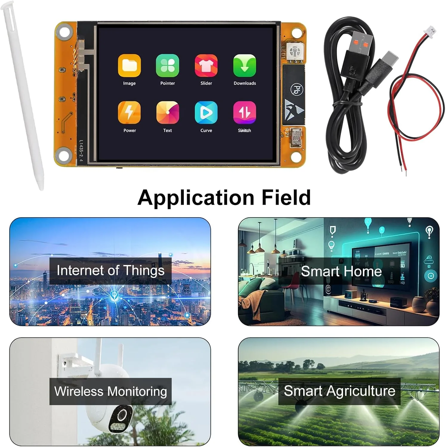 ESP32 LVGL WIFI&Bluetooth Development Board 2.4 inch CYD LCD TFT Module 240*320 Smart Display Screen With Touch WROOM - Imagen 4