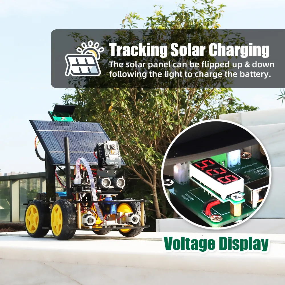ESP32 Robot Starter Kit for Arduino Solar Charging Best Selling DIY Electronics Artificial Intelligence Robot Complete Kit - 画像 (4)