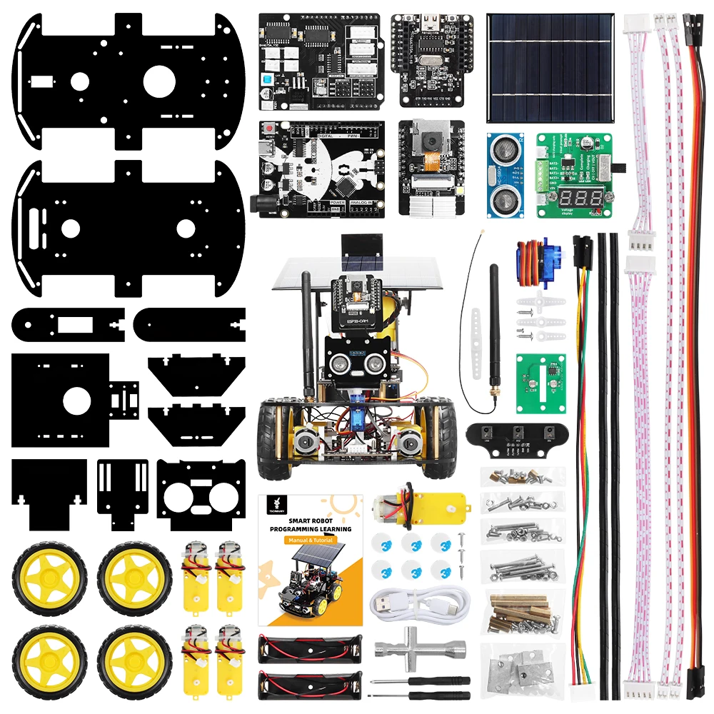 ESP32 Robot Starter Kit for Arduino Solar Charging Best Selling DIY Electronics Artificial Intelligence Robot Complete Kit - 画像 (3)