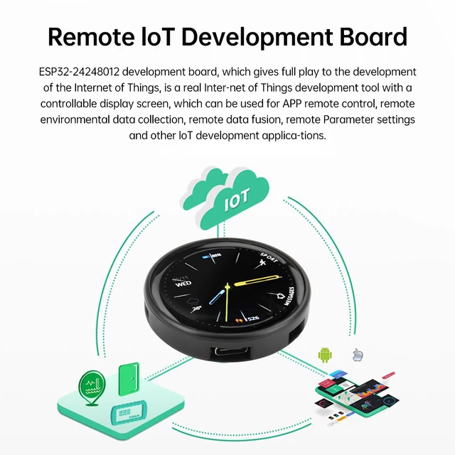 ESP32-C3-MINI-1U Development Board 1.28 Inch 240*240 IPS Smart Display Screen LCD TFT Module WiFi & Bluetooth With Touch - 画像 (2)