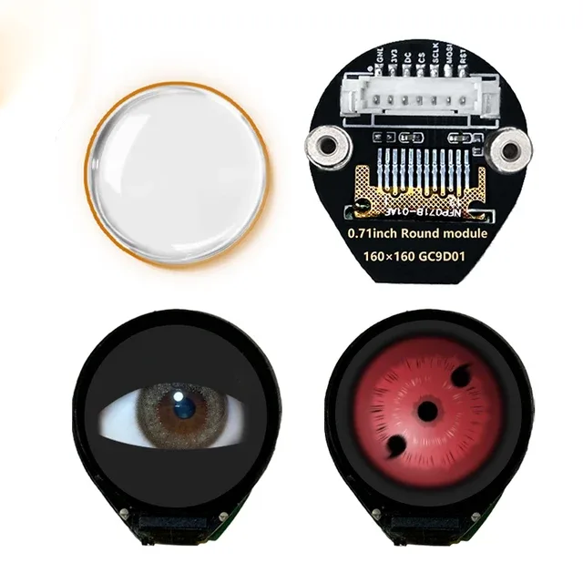 Electronic EYE 0.71インチ 円形LCDディスプレイ画面(Arduino、Raspberry Pi、ESP32、Pico、STM32対応)