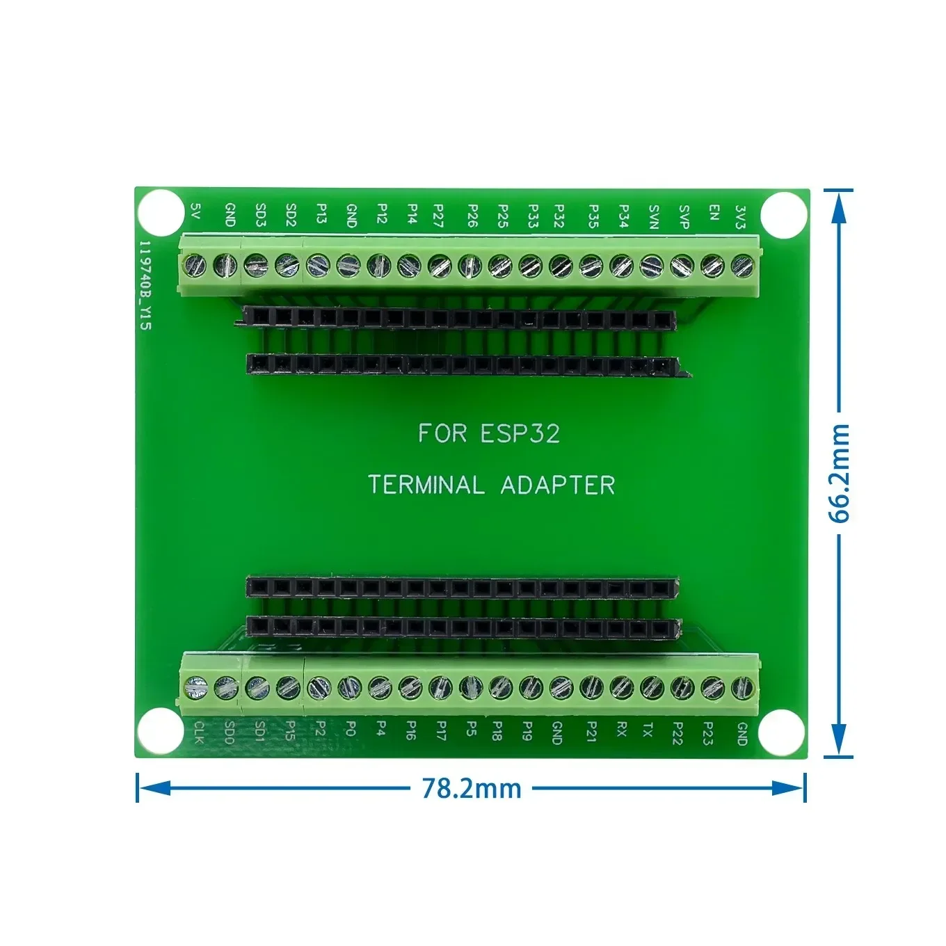 ESP32 ESP8266 Breakout Board GPIO 1 into 2 Compatible with 38 Pins ESP32S ESP32 Development Board 2.4 GHz Dual Core for Arduino - Imagen 3