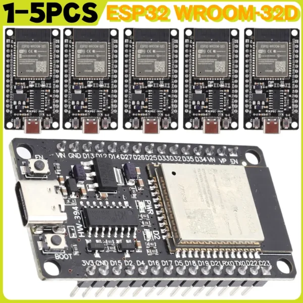 スマートホーム向け超低消費電力開発ボードモジュール WiFi+Bluetooth対応 ESP32 WROOM-32D開発ボード