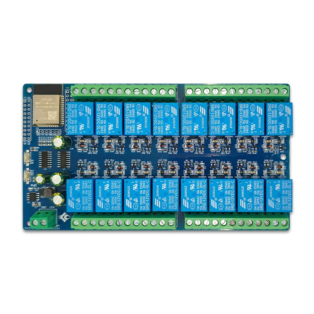 DC5V/12V/24V Power Supply ESP32 16 Channel Relay Module Development Board ESP32-WROOM Secondary Development - 画像 (2)