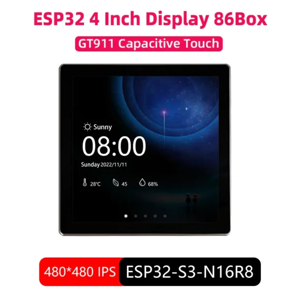 ESP32-S3 Development Board WiFi BT 4 Inch IPS Touch Screen for Arduino LVGL IOT ESP32 86 Box Central Centrol