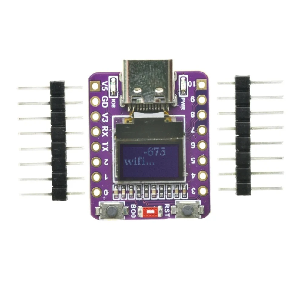 Placa de desarrollo ESP32-C3 OLED con módulo OLED de 0,42 pulgadas, antena cerámica, wifi, Bluetooth y placa de desarrollo ESP32 Supermini.