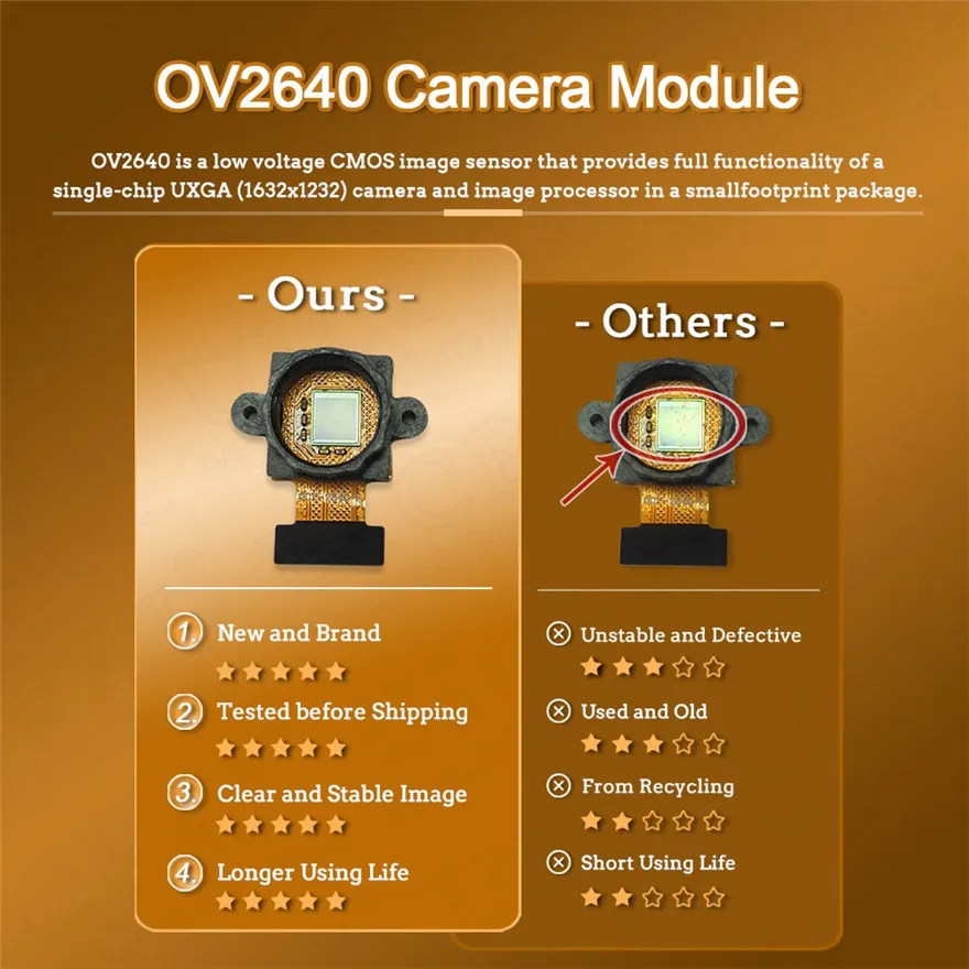 24PIN OV2640 Camera Module for ESP32 CAM Camera Module 2MP 180 66 120 160 222 200 Degree 650nm 850nm Night Vision DVP - Imagen 4