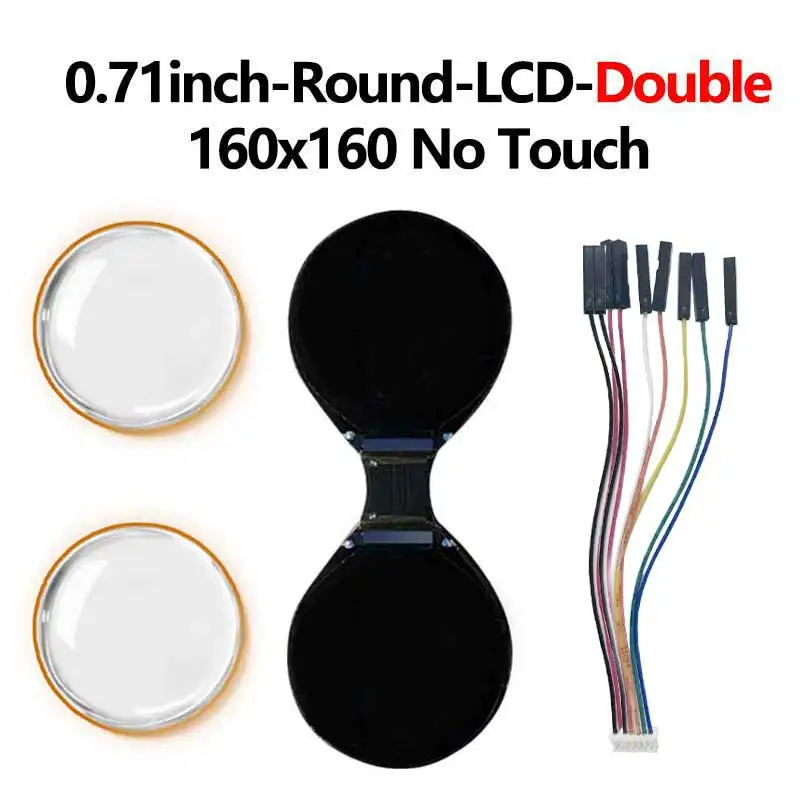 Double EYE 0.71 inch Round LCD Display Screen For Arduino Raspberry Pi ESP32 Pico STM32 - 画像 (5)
