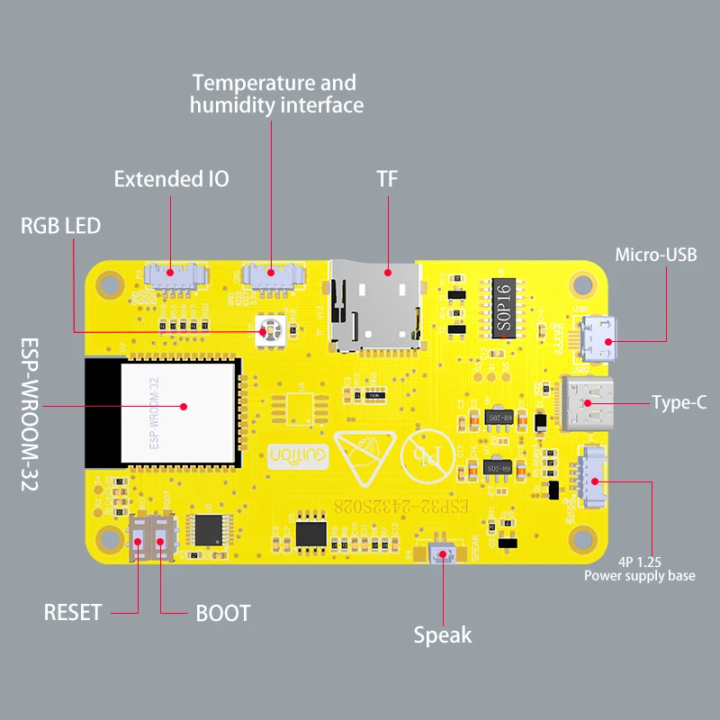 2.8 Inch ESP32 CYD MCU Smart Display for Arduino LVGL WIFI Bluetooth Touch WROOM 240*320 Screen LCD TFT Module with Free Tutorials - Imagen 5