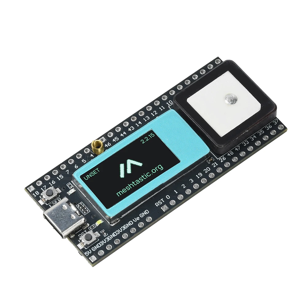 Rastreador de activos de red LoRa Meshtastic ESP32 S3FN8 Wi-Fi Bluetooth GPS con pantalla LCD de 0,96 pulgadas para bicicletas, niños, mascotas y automóviles.