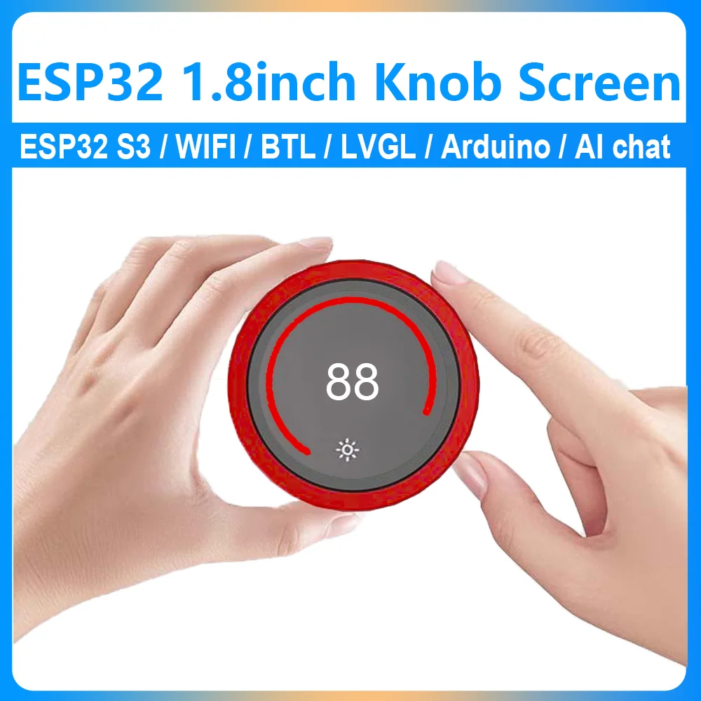 ESP32-S3 1,8-Zoll-Rund-Touchscreen-Entwicklungsboard – Intelligentes Drehknopf-Display mit Drehgeber und LVGL für Arduino
