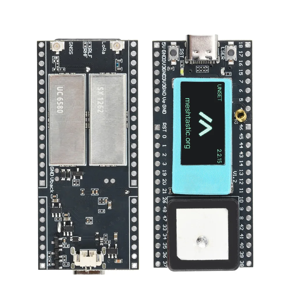ESP32 S3FN8 LoRa Meshtastic Network Asset Tracker Wi-Fi Bluetooth GPS tracker 0.96 inch LCD display for bike kids Pet Car - Imagen 2
