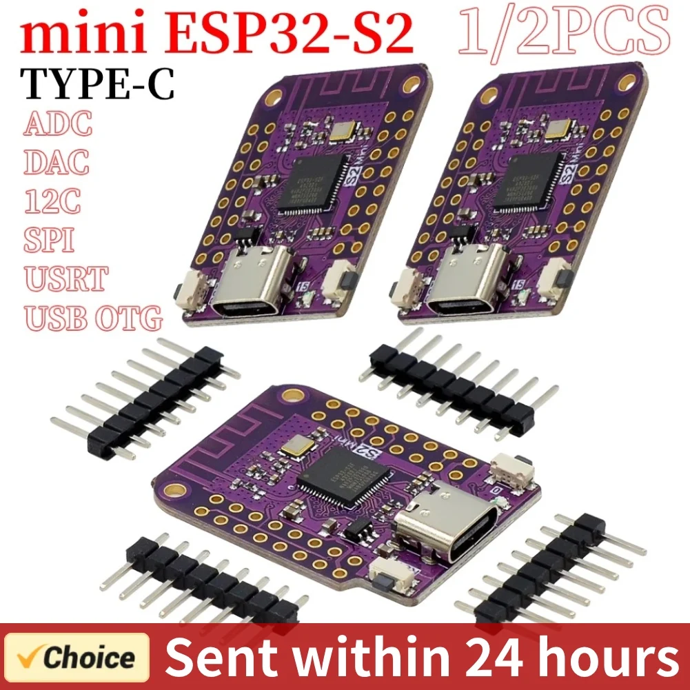 1/2個 ESP32 S2 ミニ WIFI IoT ボード ESP32-S2FN4R2 ESP32-S2 4MB フラッシュ Type-C 接続 Arduino 互換 MicroPython