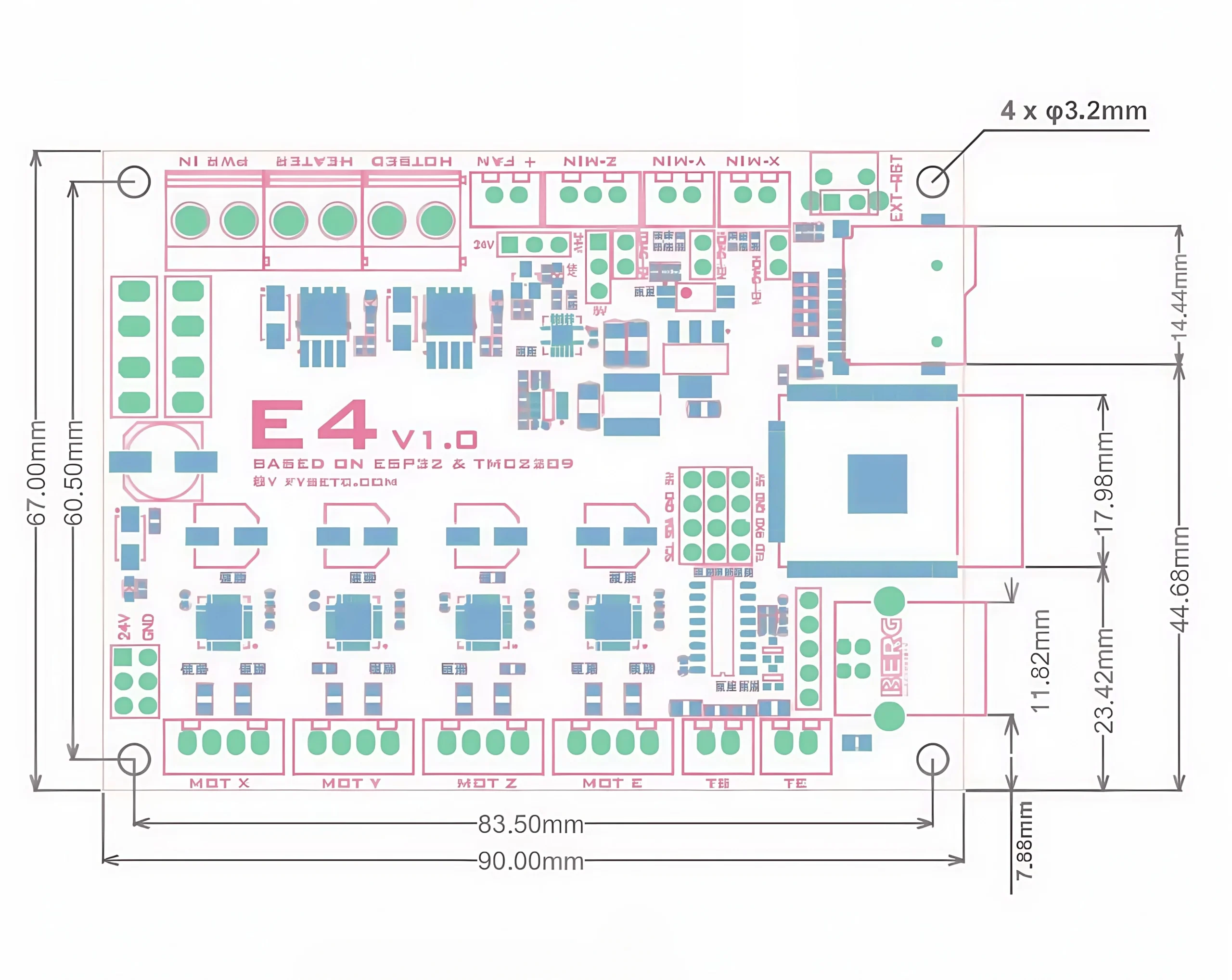 3D printer motherboard E4 V1.0 ESP32 motherboard control board integrated TMC2209 driver with WIFI - Image 6