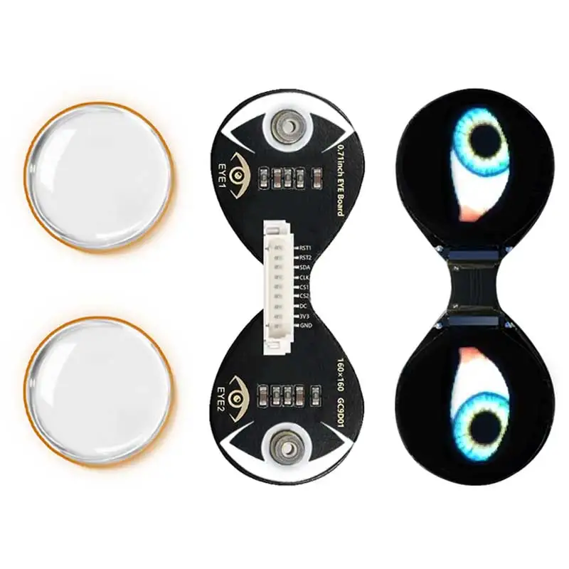 Double EYE 0.71 inch Round LCD Display Screen For Arduino Raspberry Pi ESP32 Pico STM32 - 画像 (4)