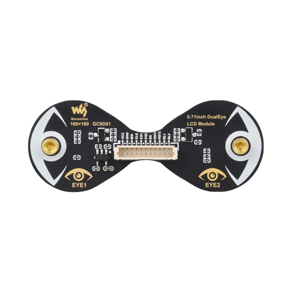 0.71inch Double Eye Round LCD Display Module Option SPI 160x160 65K Colors For Arduino Raspberry Pi ESP32 Pico STM32 - Imagen 4
