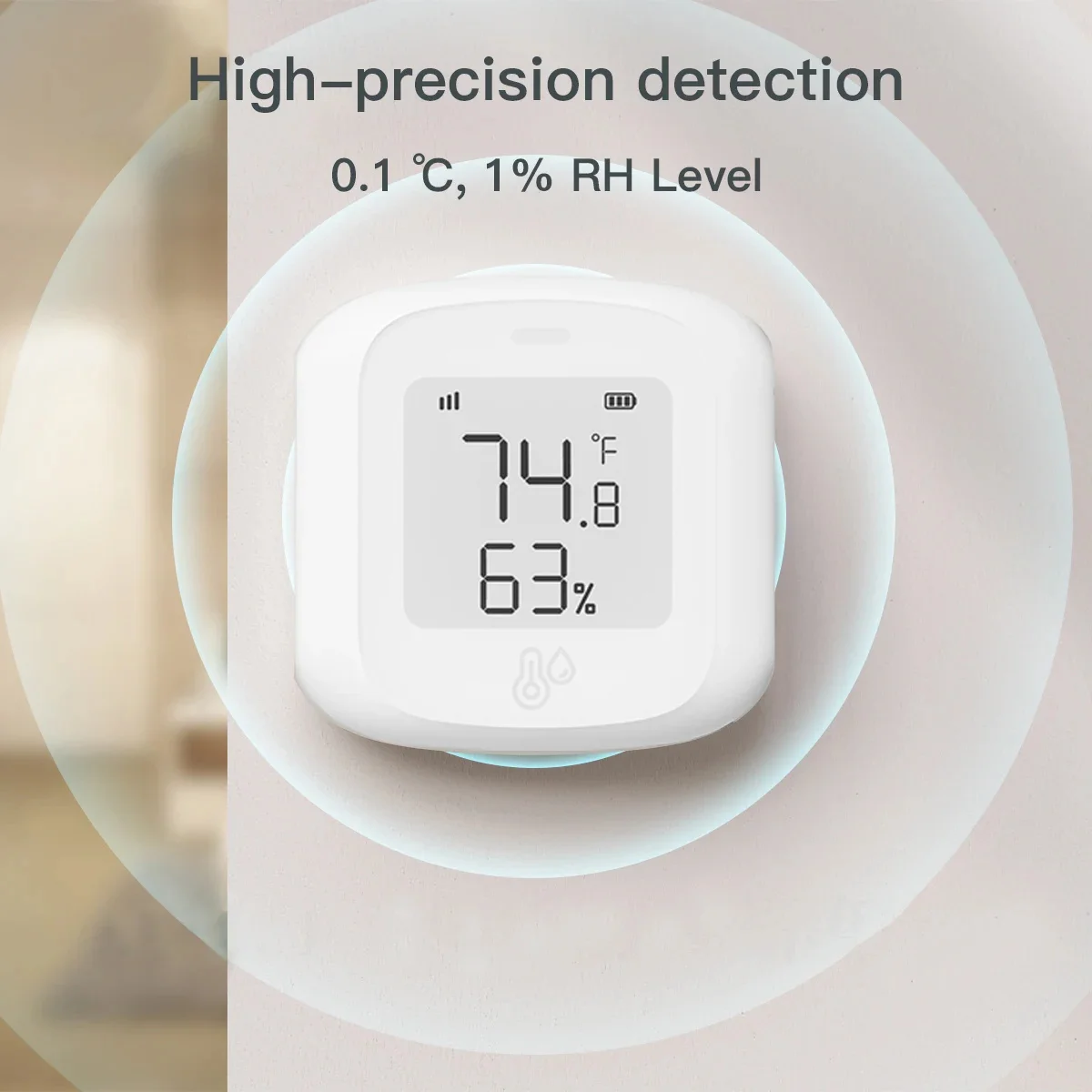 ZigBee / WIFI Temperature And Humidity Sensor LED Screen Smart Home Linkage Thermo-hygrome Google Home Alexa Voice Control - 画像 (5)