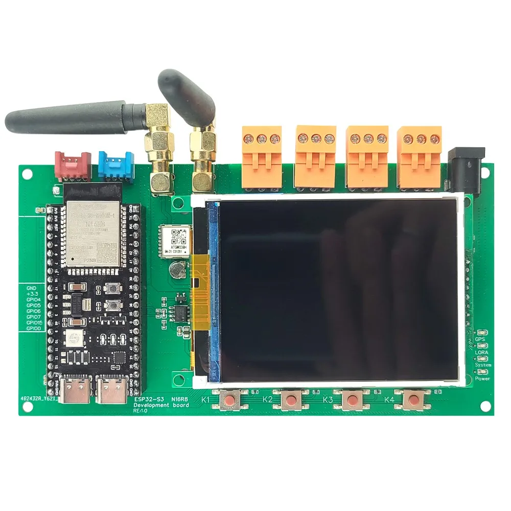 ESP32 S3 Development Board Kit with 3.2 Inch Display N16R8 BT Wifi Module Wireless LoRa SX1276 GPS Location ATGM336H 4 Relay - 画像 (2)