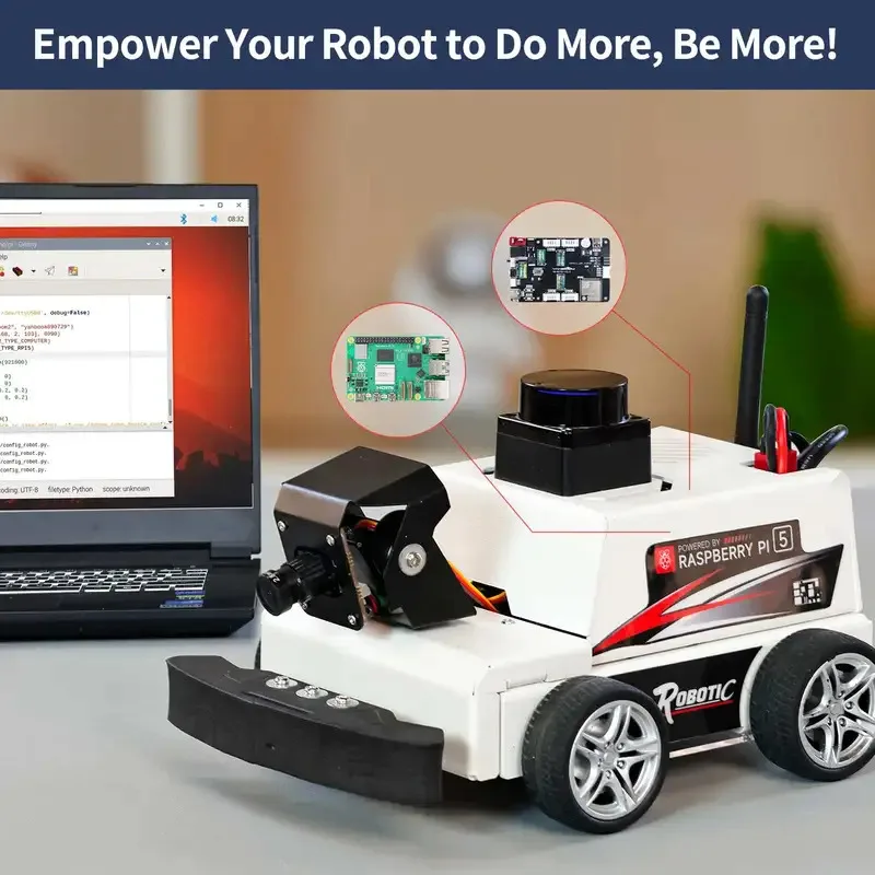 Micro ROS Control Board ESP32 Mode ROS2 with 6 Axis IMU Attitude Sensor Motor Drive Module for Raspberry Pi 5 Robot Car Kit - Image 2