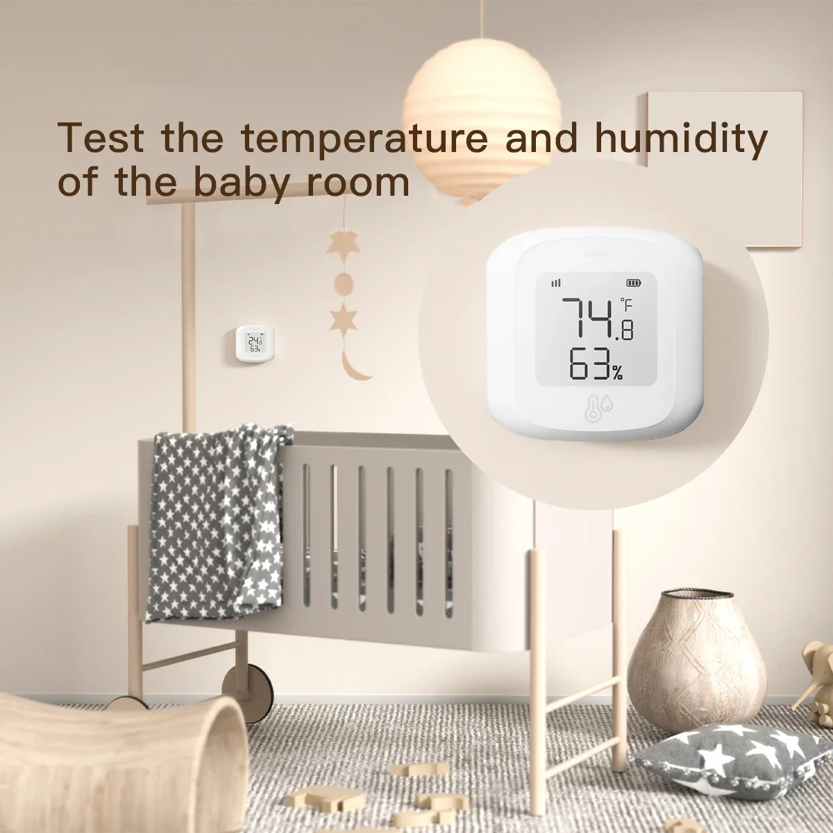 ZigBee / WIFI Temperature And Humidity Sensor LED Screen Smart Home Linkage Thermo-hygrome Google Home Alexa Voice Control - 画像 (4)