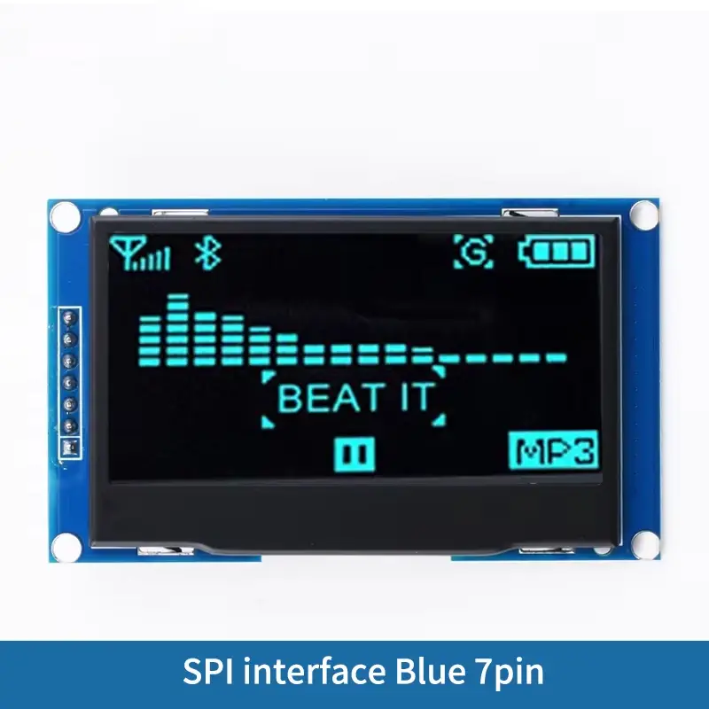 2.42 inch OLED Display Module 128x64 LCD HD Screen Module SSD1309 7 Pin SPI/IIC I2C Serial Interface for ESP32/Arduino/RaspberryPi - 画像 (9)